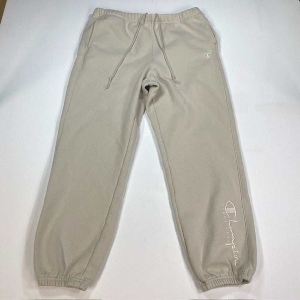 Champion Reverse Weave Sweatpants Tan Beige Joggers Relaxed Fit XLarge